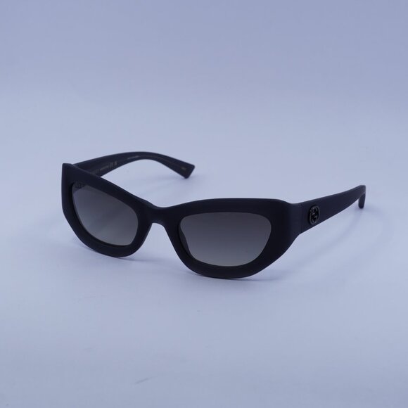 Gucci GG1784S 001 Sunglasses Dark Grey Cat Eye Frame, Grey Lenses - Picture 5 of 11